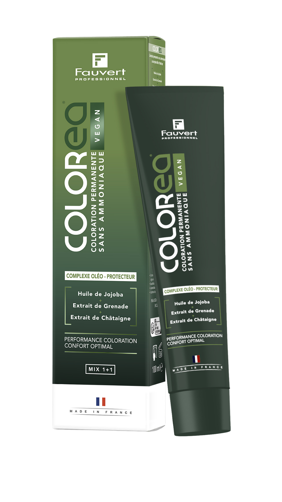 Coloration Fauvert Professionnel COLORÉA — Coloration permanente sans ammoniaque — Complexe oléo-protecteur