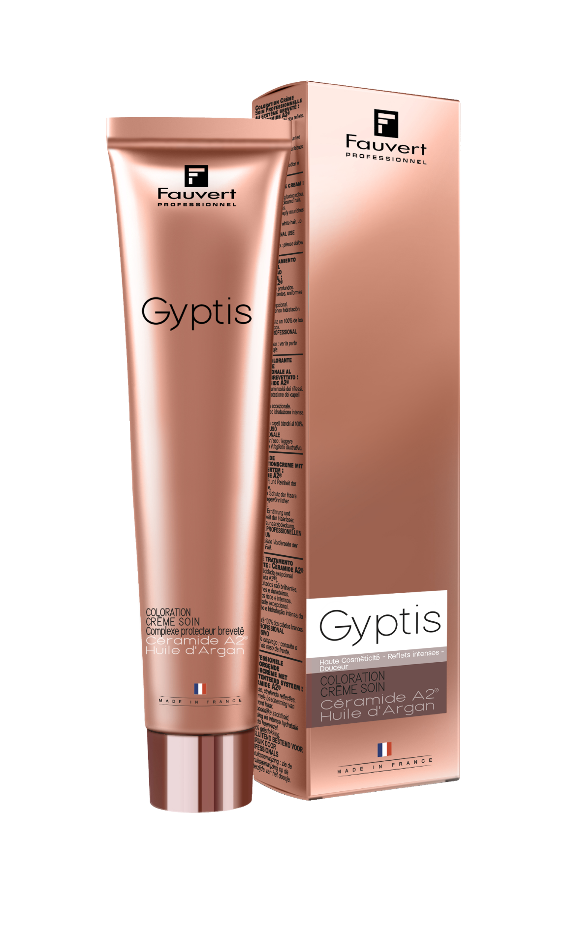 Coloration Fauvert Professionnel GYPTIS — Coloration crème soin — Céramide A2® & Huile d'Argan
