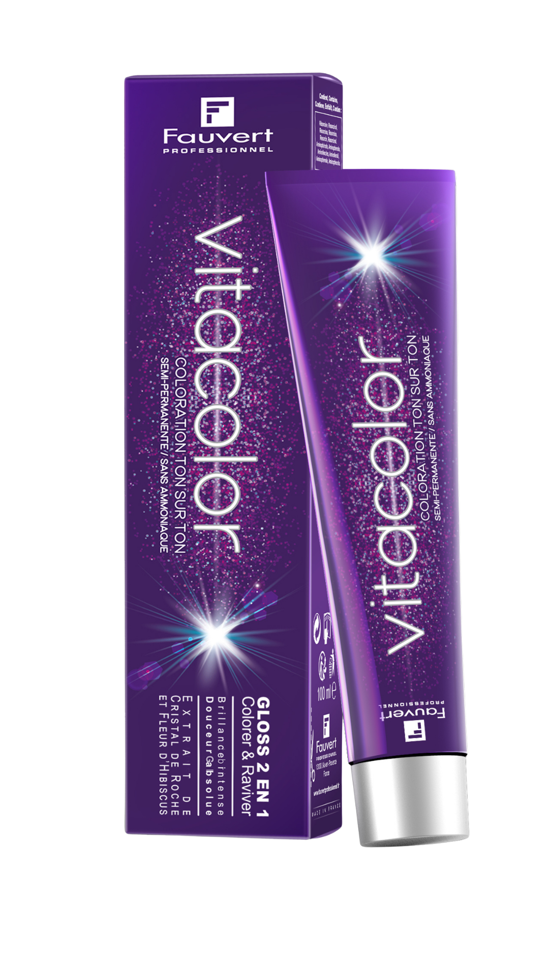Coloration Fauvert Professionnel VitaColor Gloss — Coloration ton sur ton semi-permanente — Gloss 2 en 1